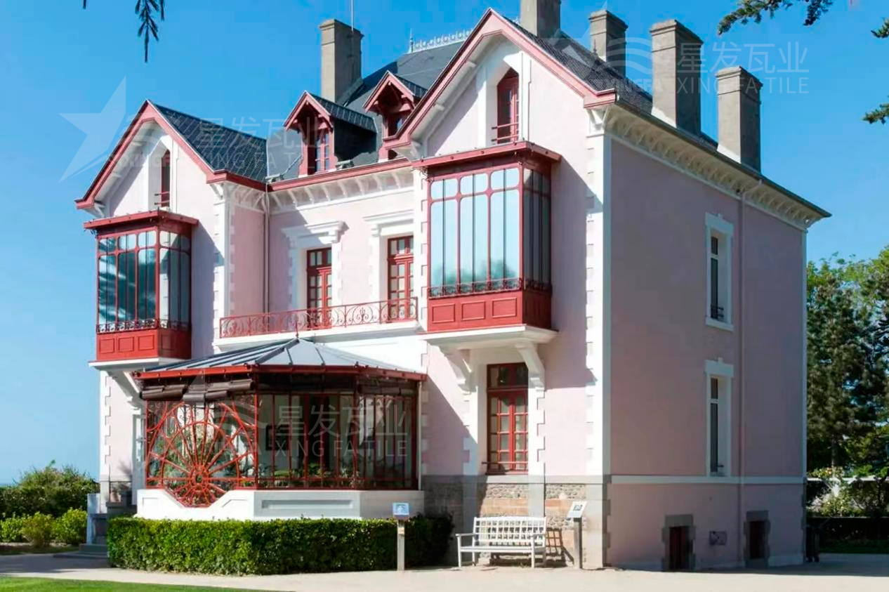 別墅搭建合成樹脂瓦的外觀效果圖大賞，極具美觀裝飾性！
